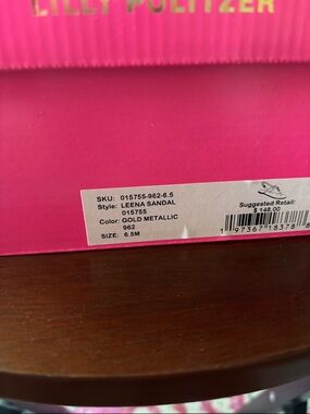 Lilly Pulitzer Leena Sandal in Gold Metallic